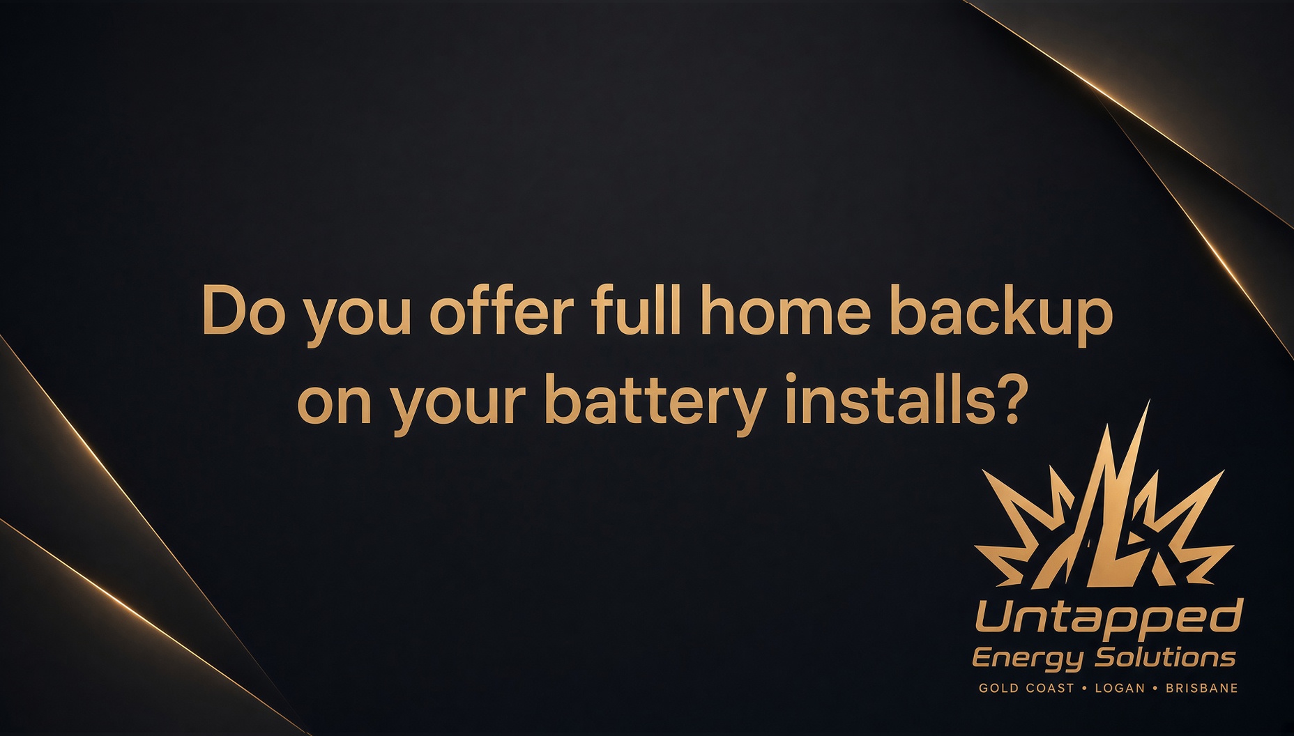 Do you offer full home backup on your battery installs?